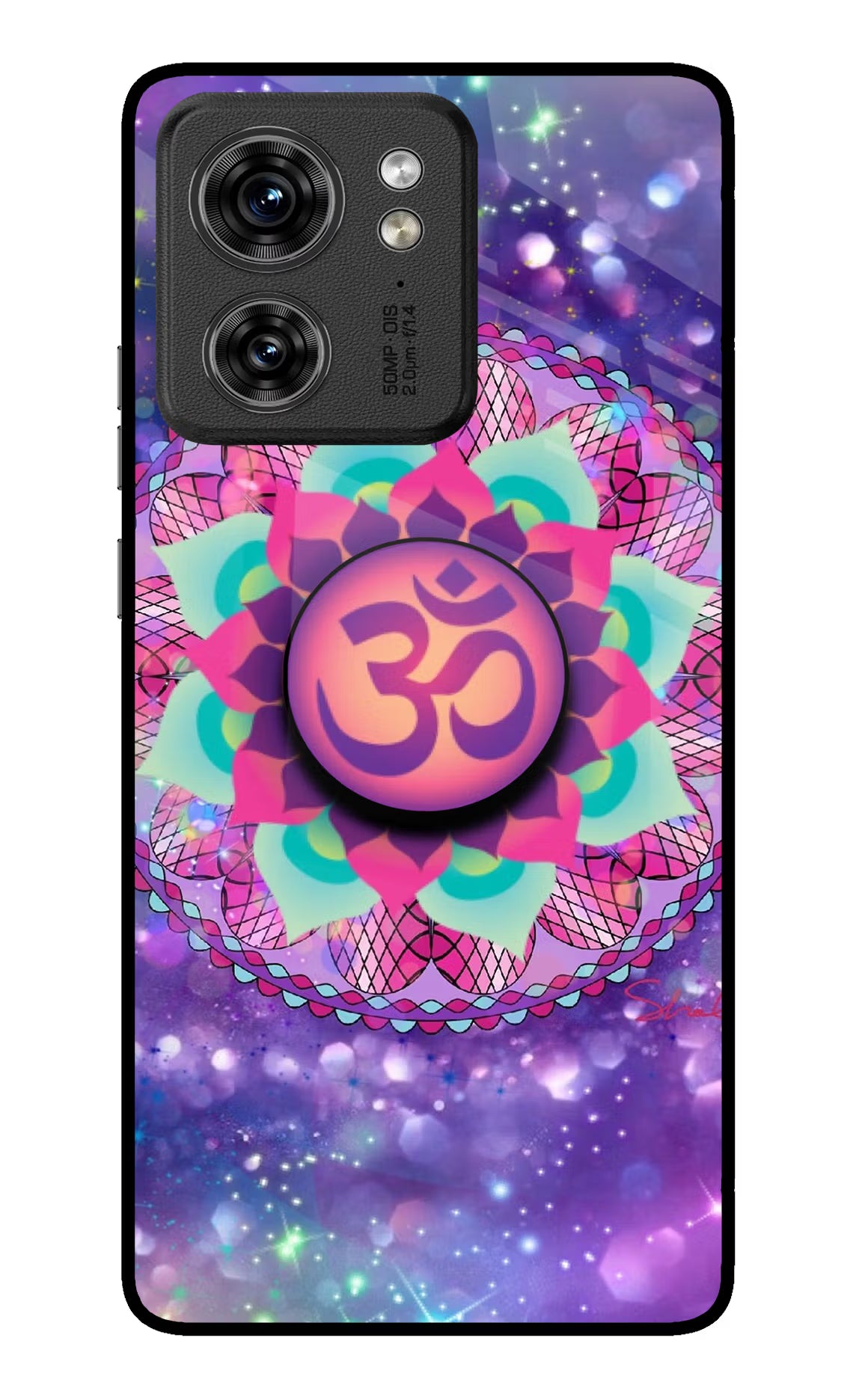 Om Purple Moto Edge 40 Pop Case by Casekaro