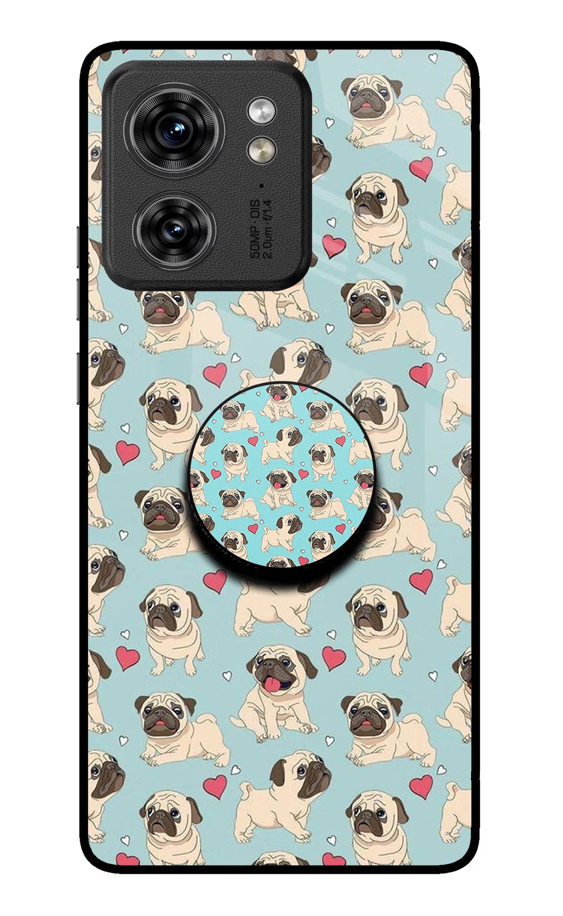 Pug Dog Moto Edge 40 Pop Case by Casekaro