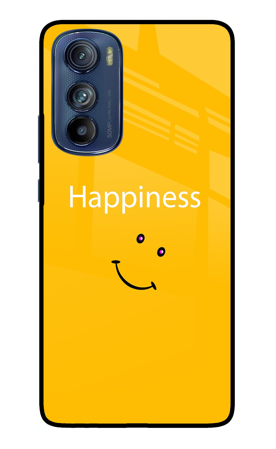 Happiness With Smiley Moto Edge 30 Glass Case