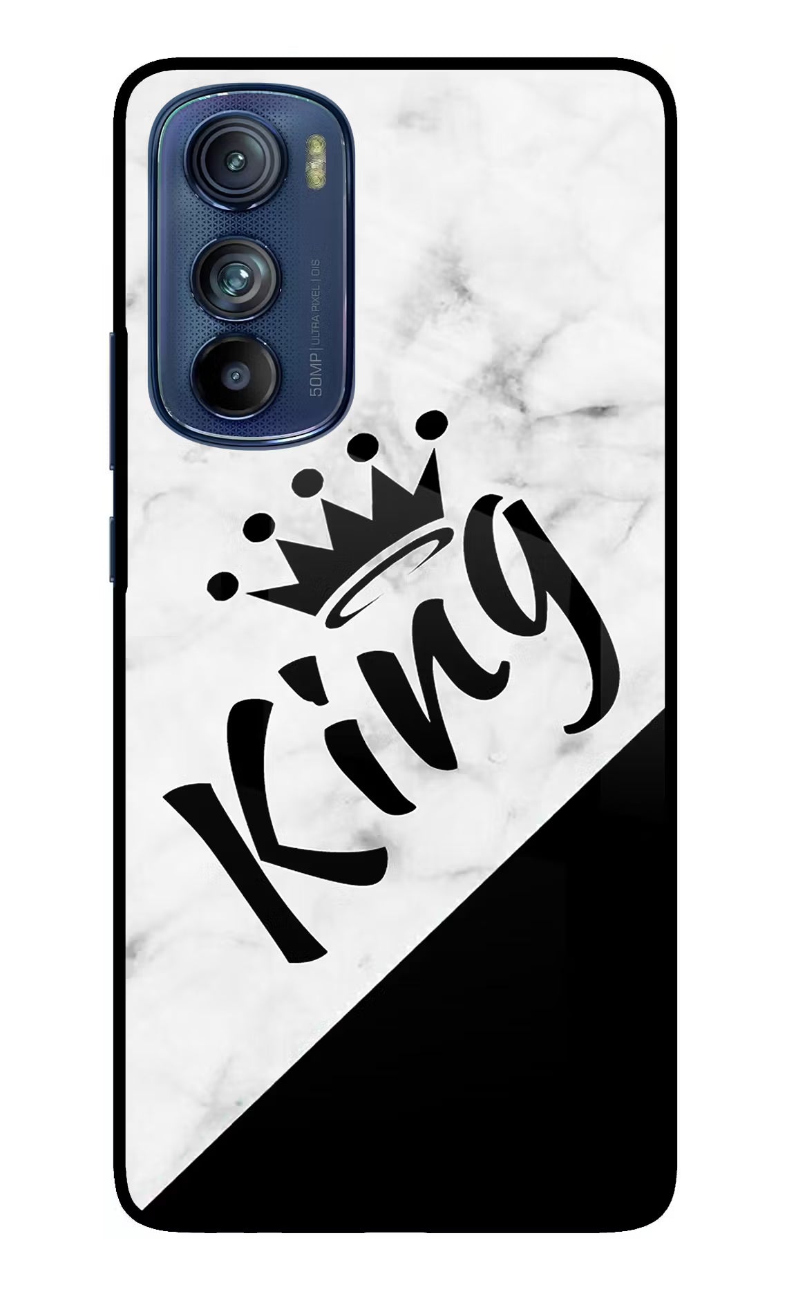 King Moto Edge 30 Glass Case Back Cover by Casekaro