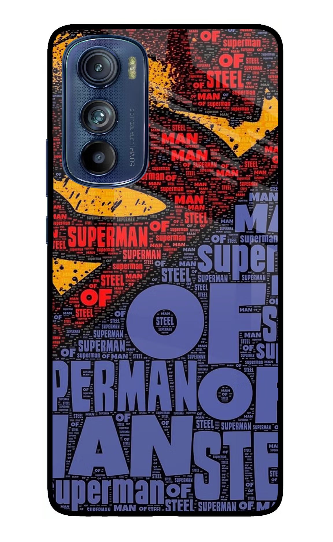 Superman Moto Edge 30 Glass Case Back Cover by Casekaro