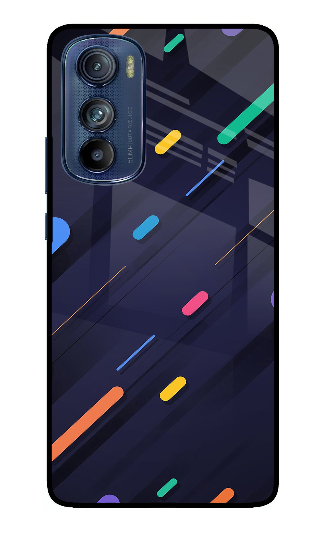 Abstract Design Moto Edge 30 Glass Case