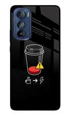 Coffee Moto Edge 30 Glass Case Back Cover by Casekaro