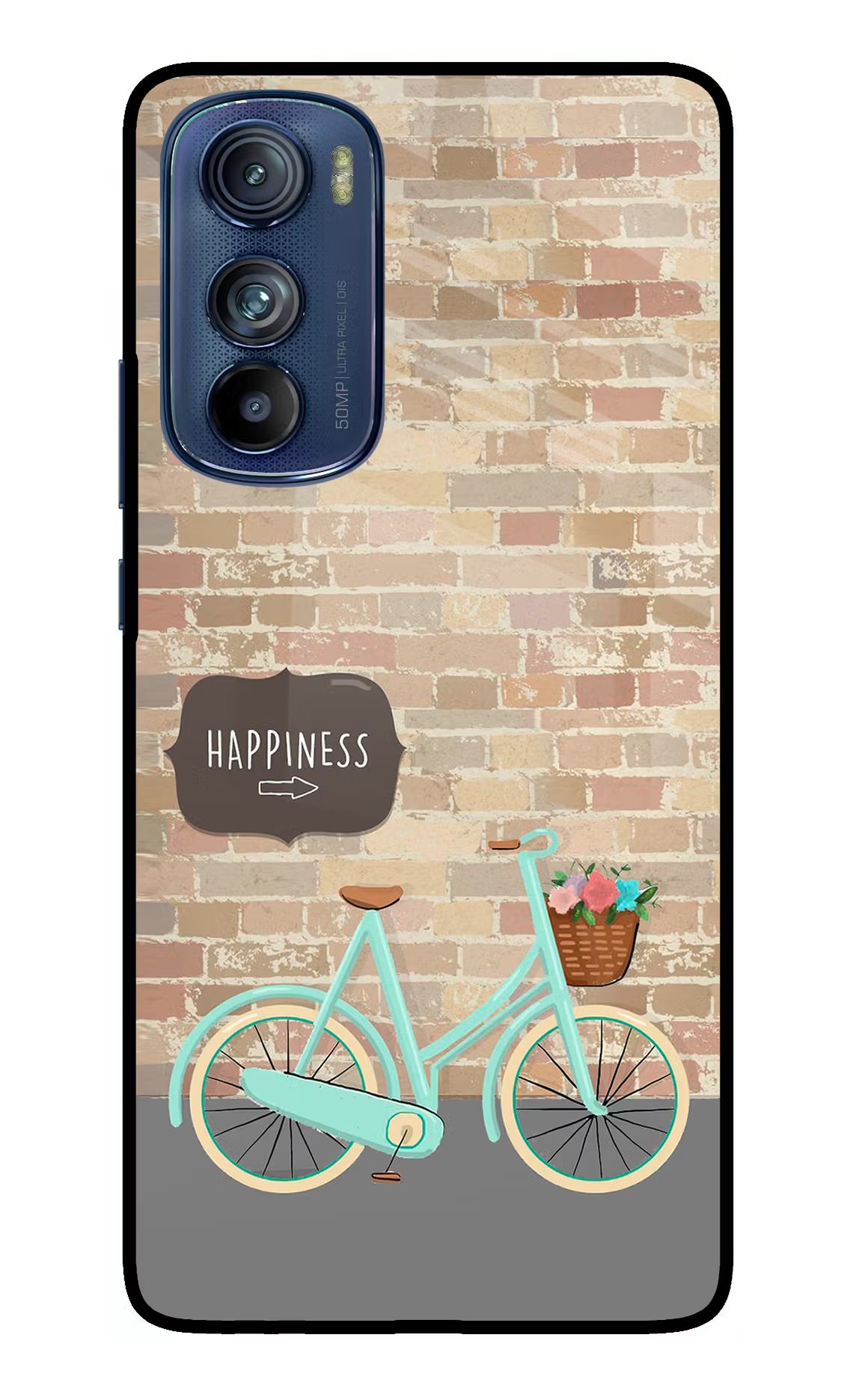 Happiness Artwork Moto Edge 30 Glass Case Back Cover by Casekaro