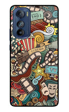 Cinema Abstract Moto Edge 30 Glass Case Back Cover by Casekaro