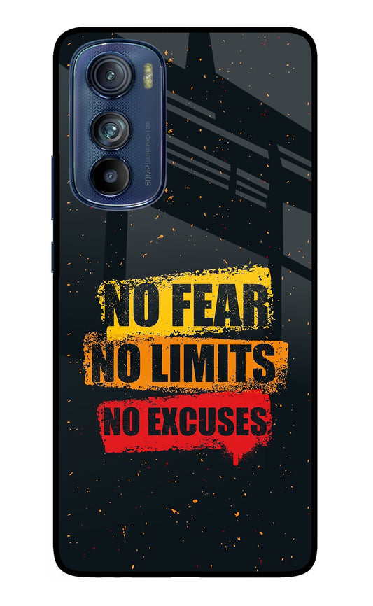 No Fear No Limits No Excuse Moto Edge 30 Glass Case