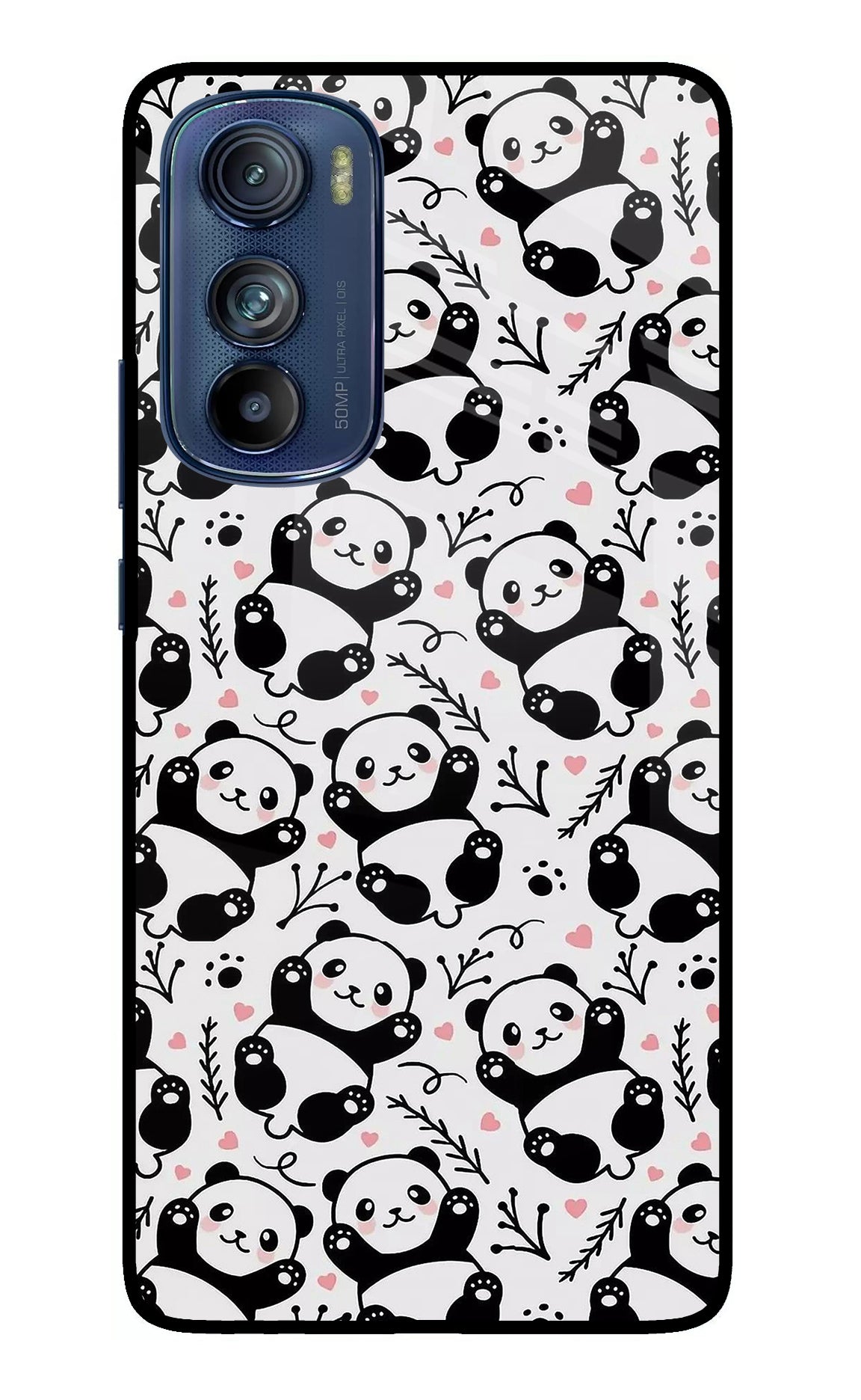 Cute Panda Moto Edge 30 Glass Case