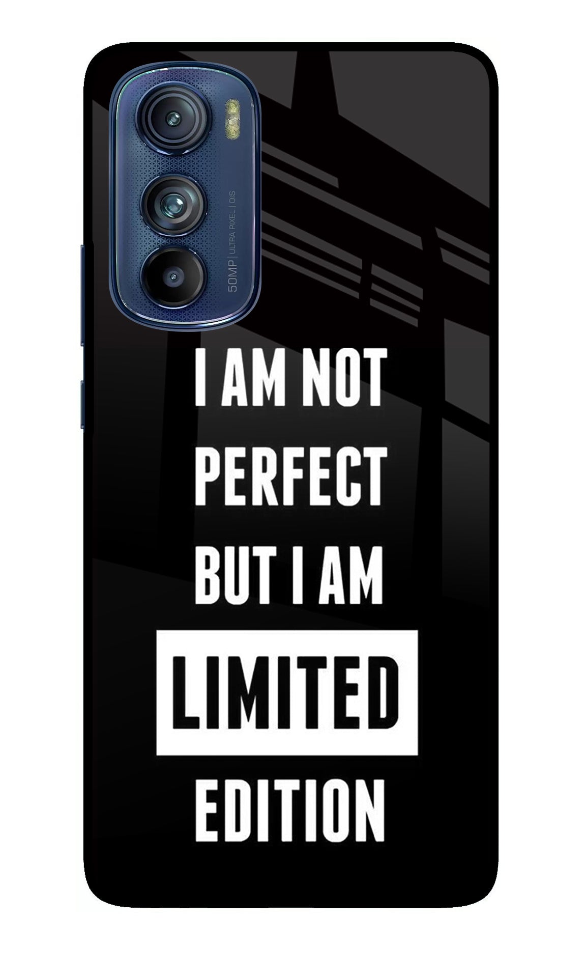 I Am Not Perfect But I Am Limited Edition Moto Edge 30 Glass Case