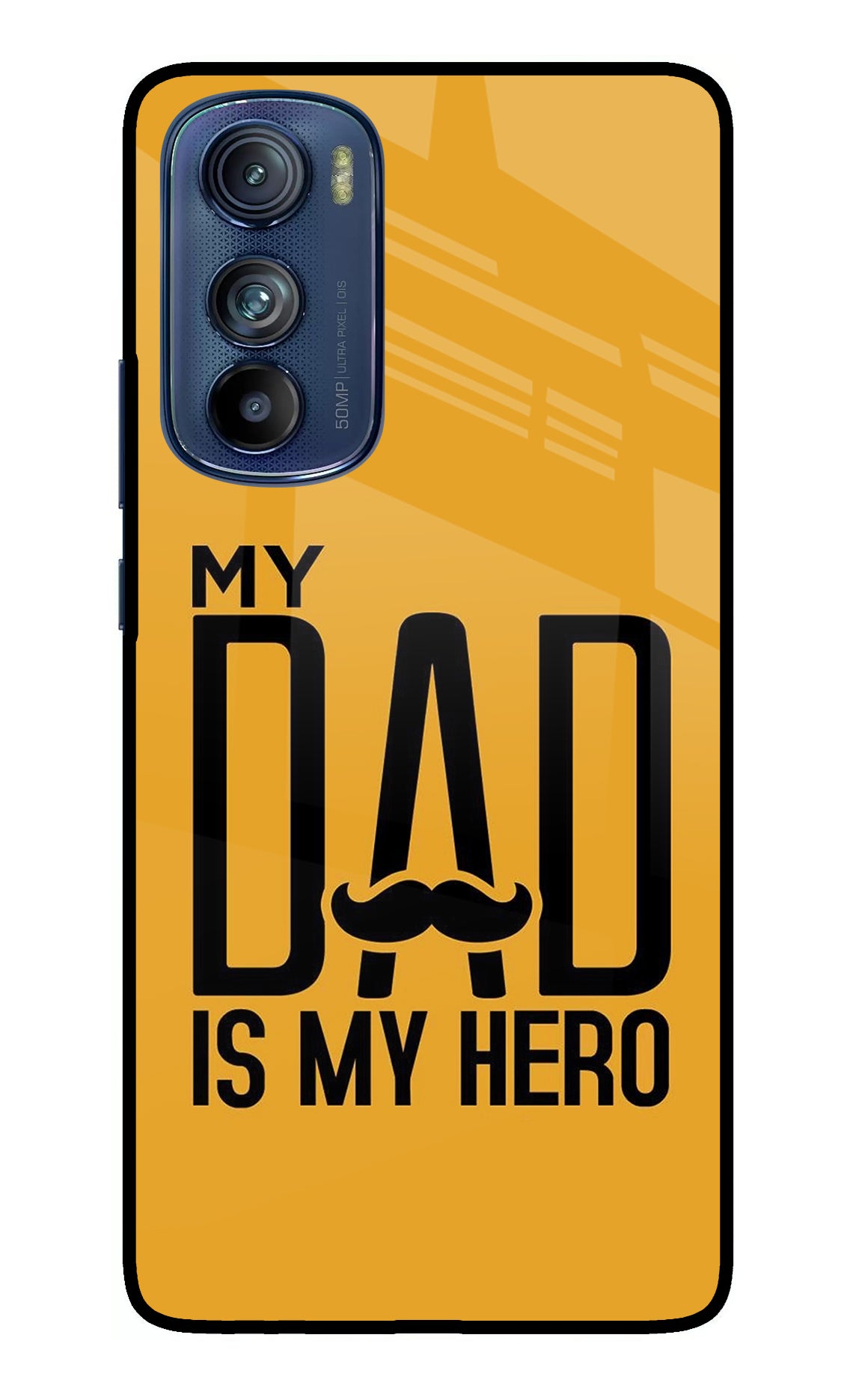 My Dad Is My Hero Moto Edge 30 Glass Case