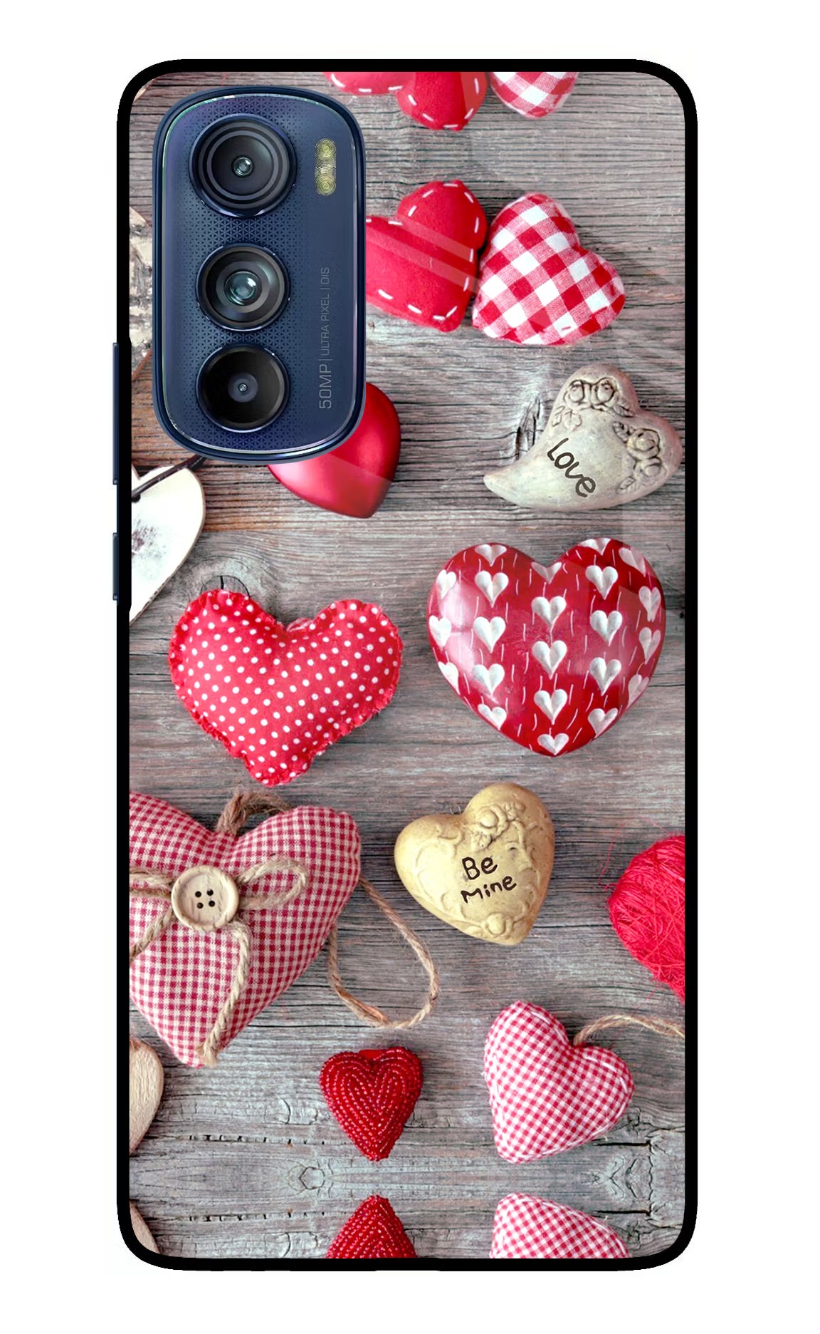 Love Wallpaper Moto Edge 30 Glass Case Back Cover by Casekaro
