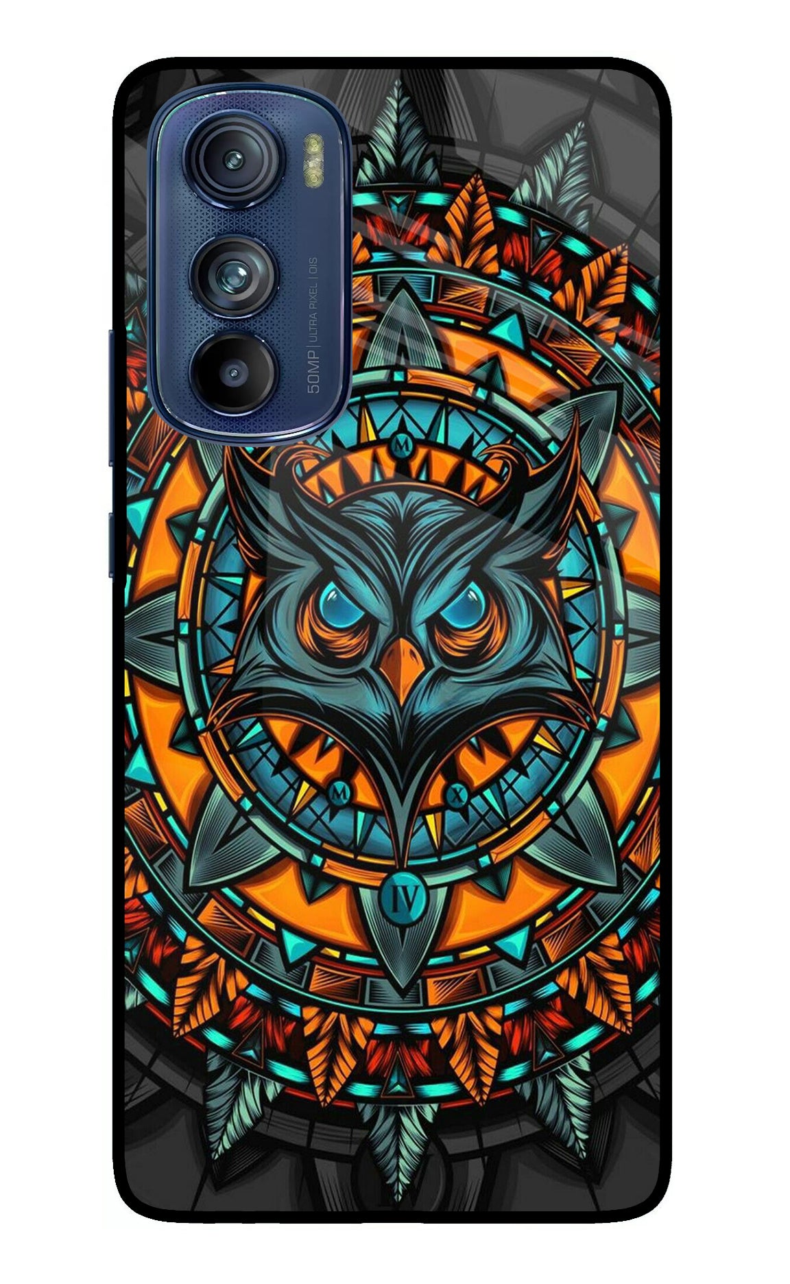 Angry Owl Art Moto Edge 30 Glass Case