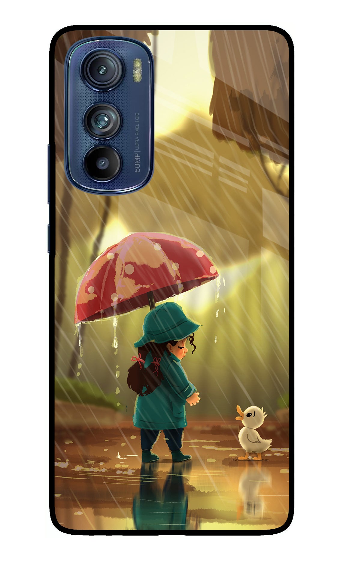 Rainy Day Moto Edge 30 Glass Case