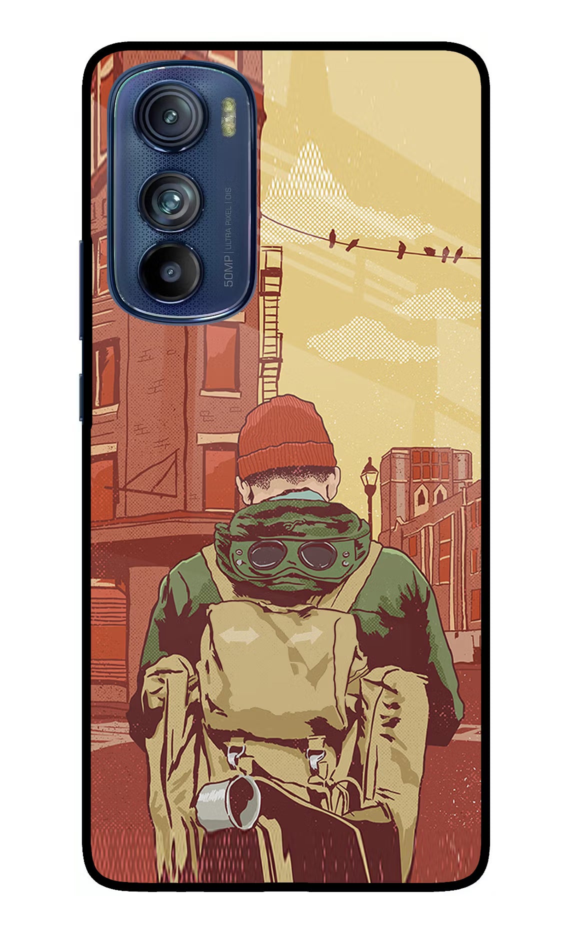 Adventurous Moto Edge 30 Glass Case Back Cover by Casekaro
