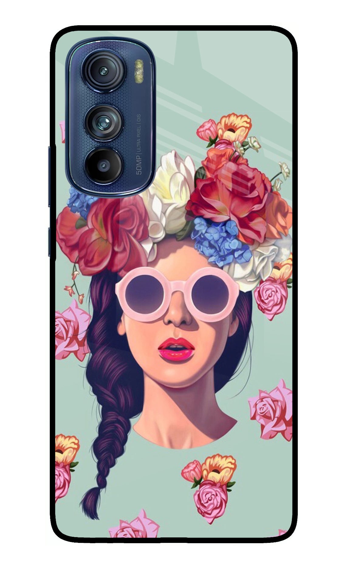 Pretty Girl Moto Edge 30 Glass Case