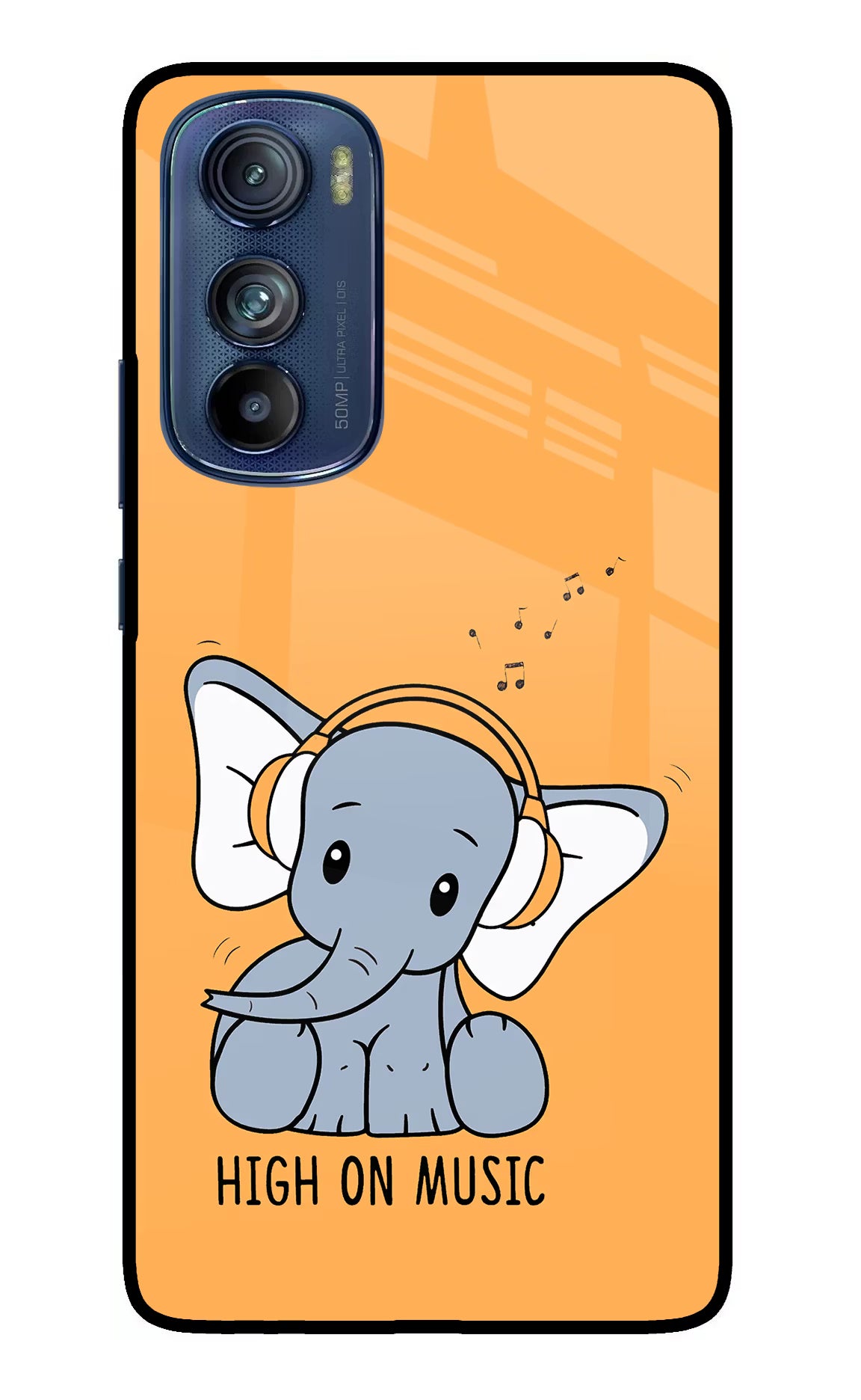 High On Music Moto Edge 30 Glass Case Back Cover by Casekaro