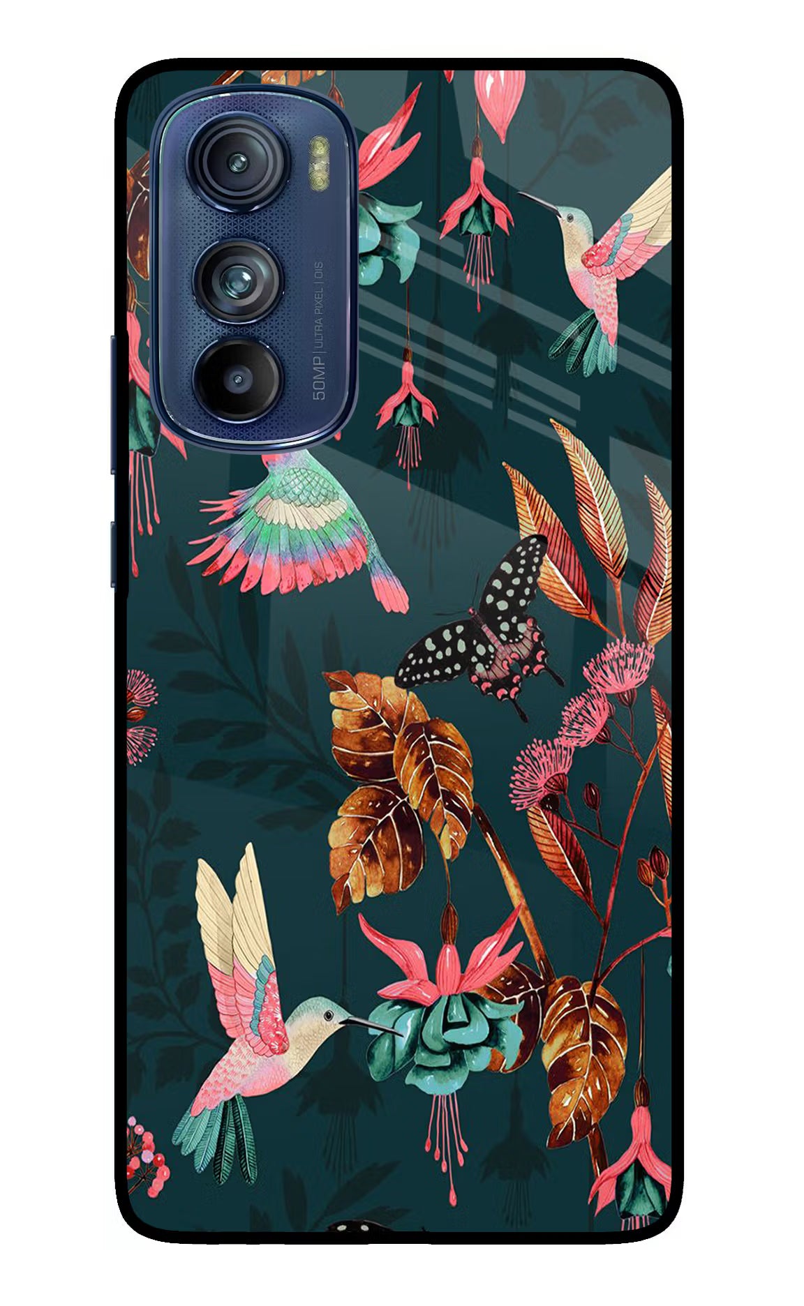 Birds Moto Edge 30 Glass Case Back Cover by Casekaro