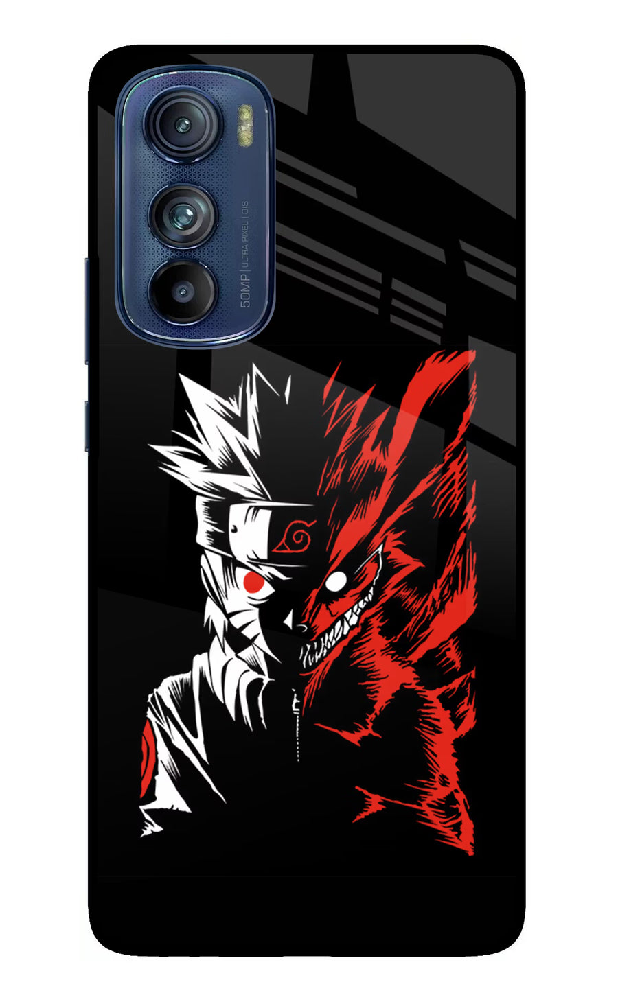 Naruto Two Face Moto Edge 30 Back Cover, Glass case
