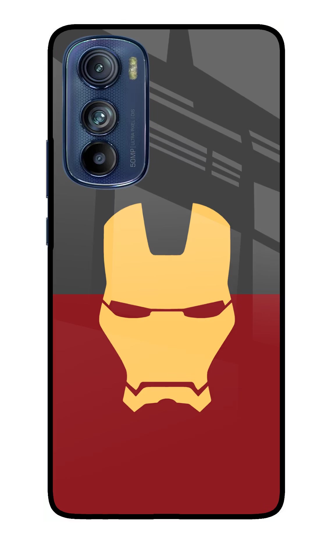 Ironman Moto Edge 30 Glass Case Back Cover by Casekaro