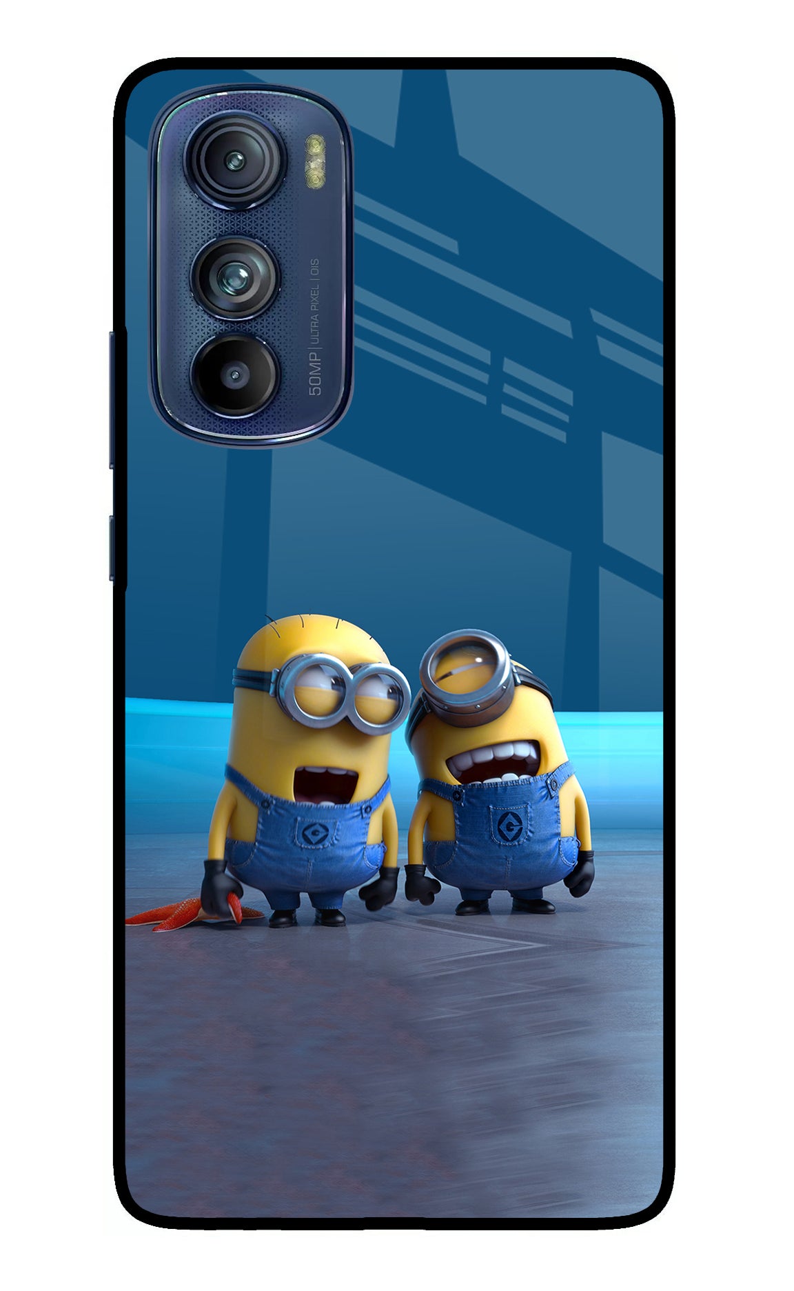 Minion Laughing Moto Edge 30 Glass Case