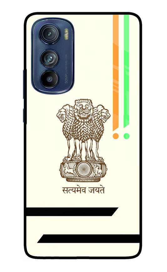 Satyamev Jayate Brown Logo Moto Edge 30 Glass Case