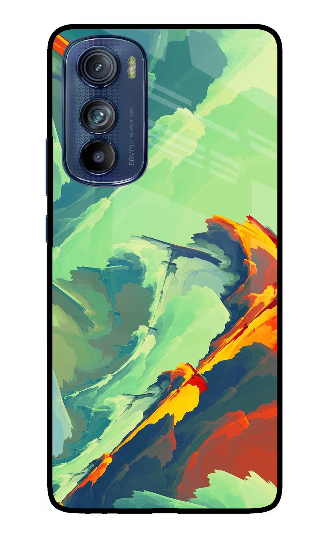 Paint Art Moto Edge 30 Glass Case Back Cover by Casekaro