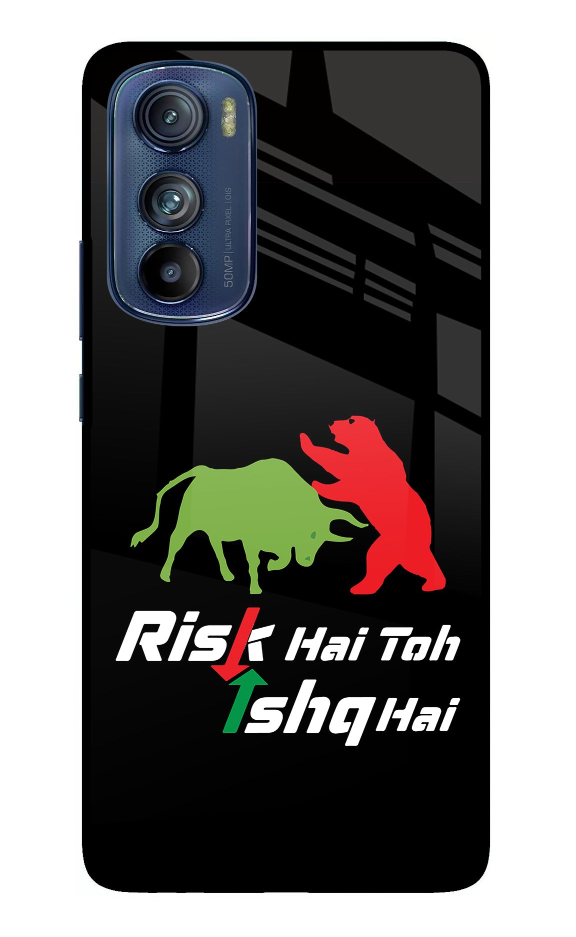 Risk Hai Toh Ishq Hai Moto Edge 30 Glass Case