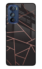 Geometric Pattern Moto Edge 30 Glass Case Back Cover by Casekaro