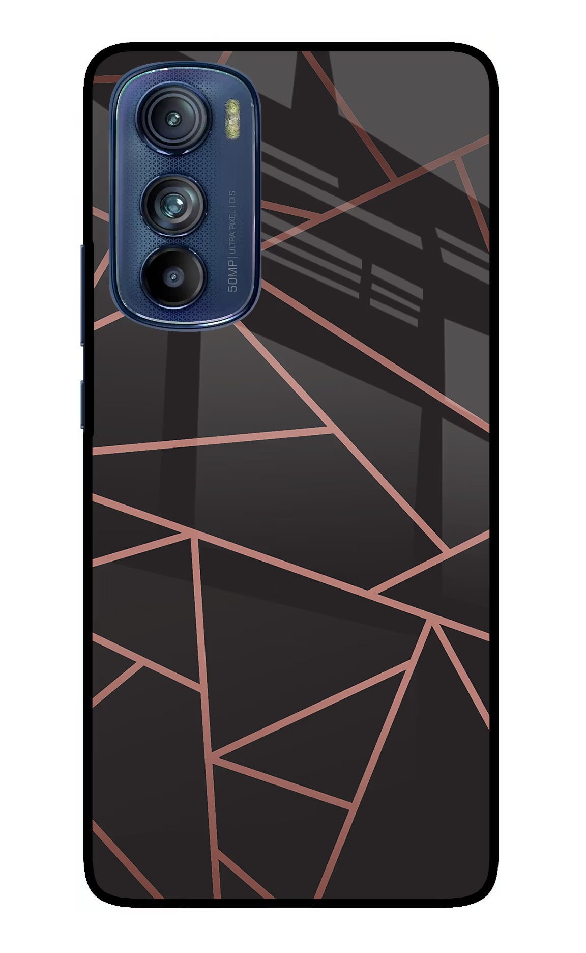 Geometric Pattern Moto Edge 30 Glass Case Back Cover by Casekaro