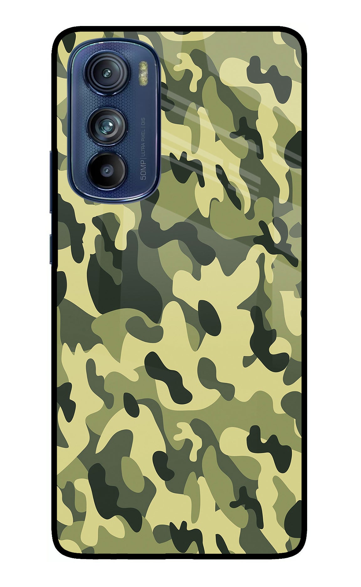 Camouflage Moto Edge 30 Glass Case