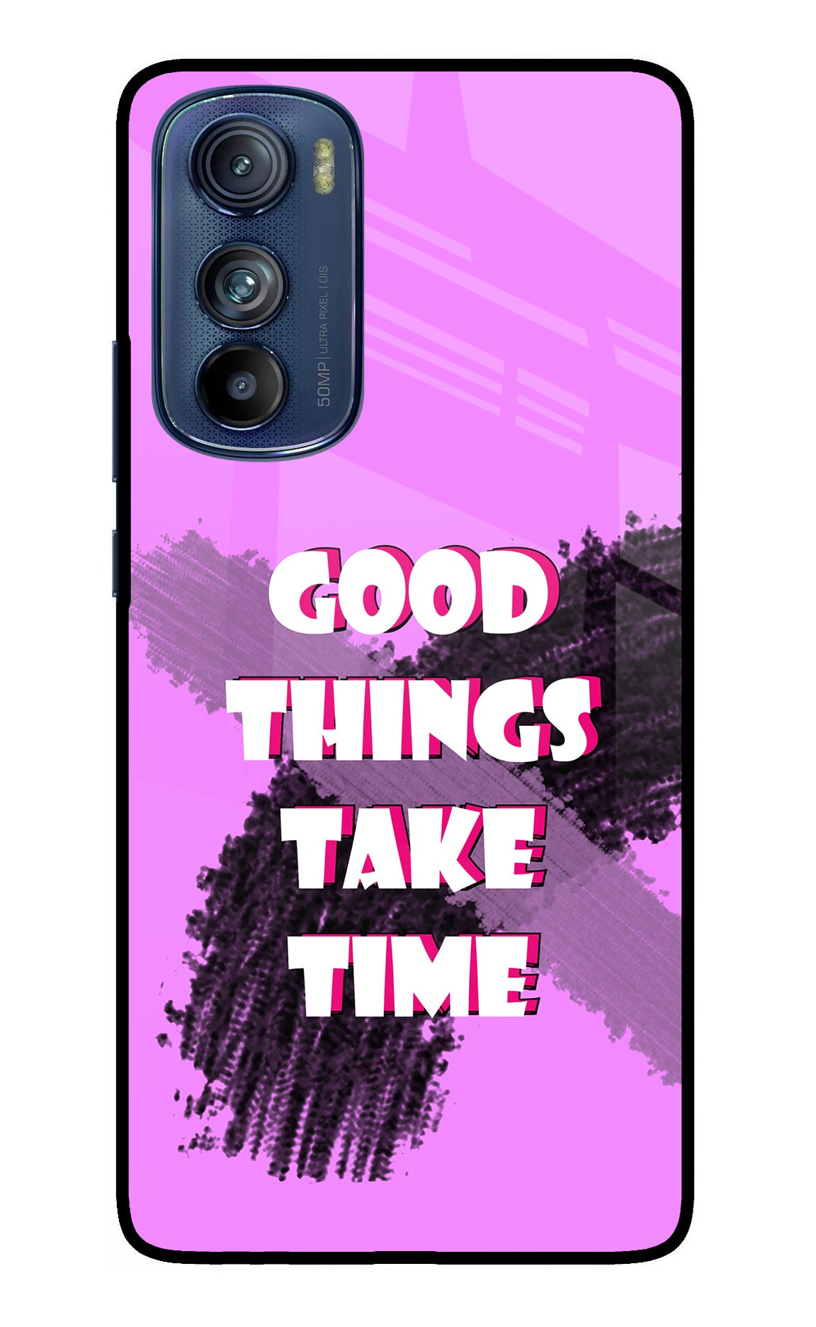 Good Things Take Time Moto Edge 30 Glass Case