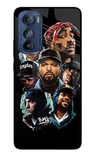 Rappers Moto Edge 30 Glass Case Back Cover by Casekaro