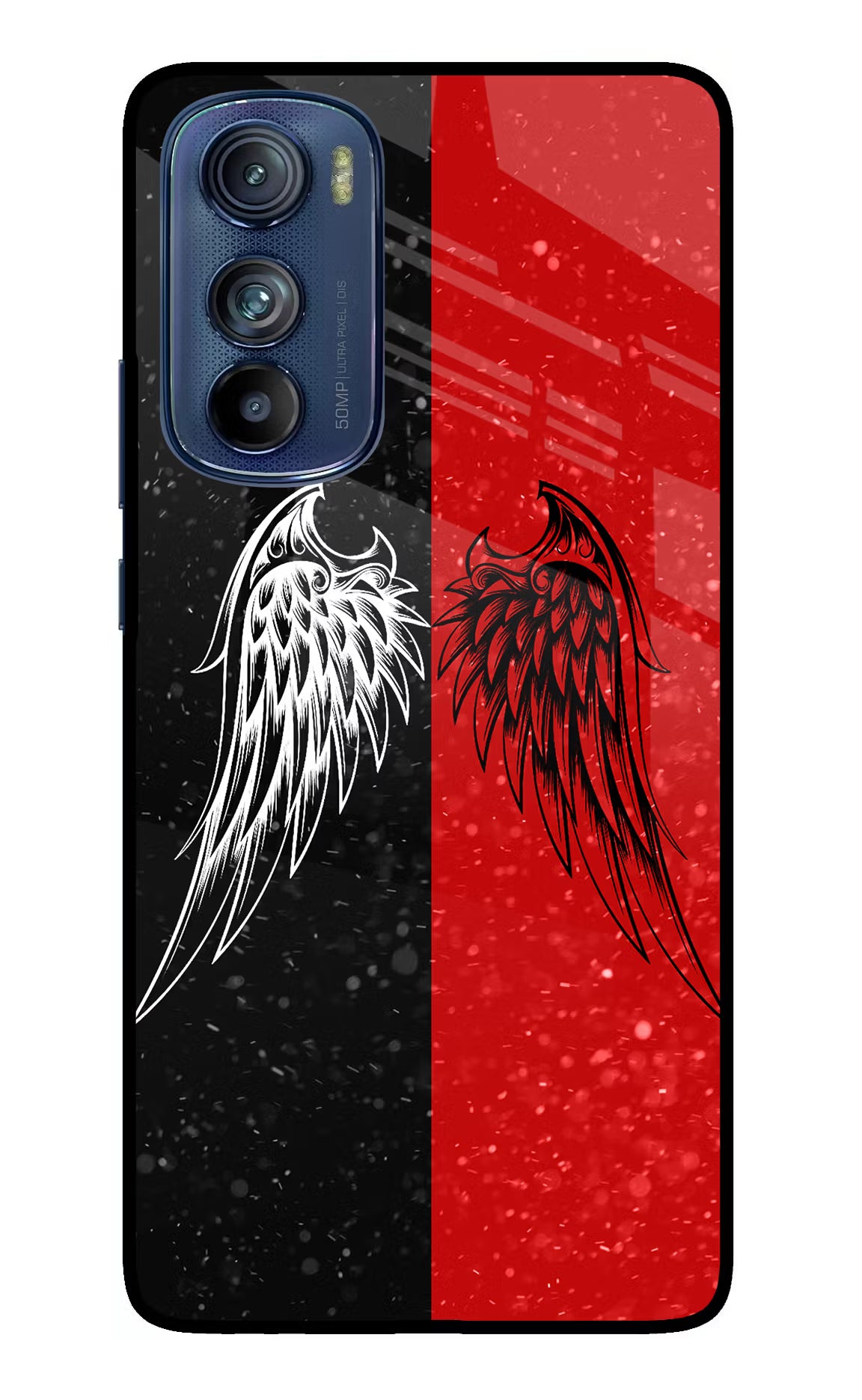 Wings Moto Edge 30 Glass Case Back Cover by Casekaro