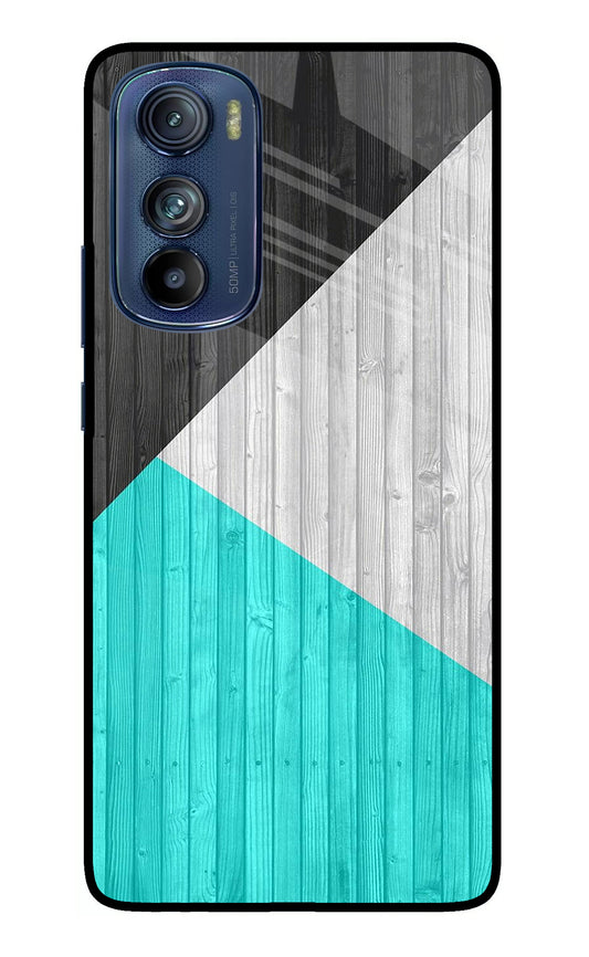 Wooden Abstract Moto Edge 30 Glass Case