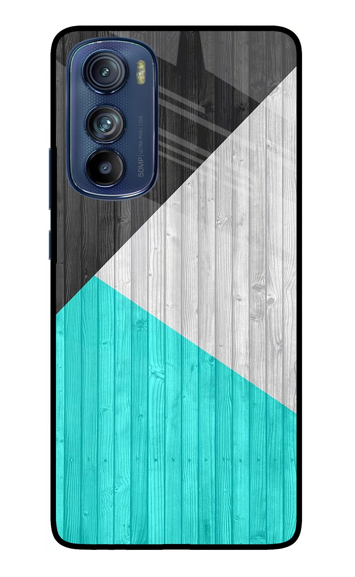 Wooden Abstract Moto Edge 30 Back Cover