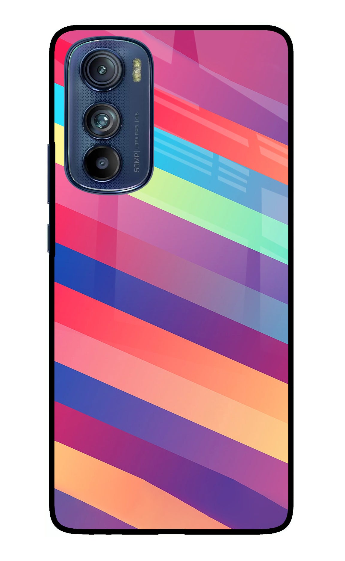 Stripes color Moto Edge 30 Glass Case