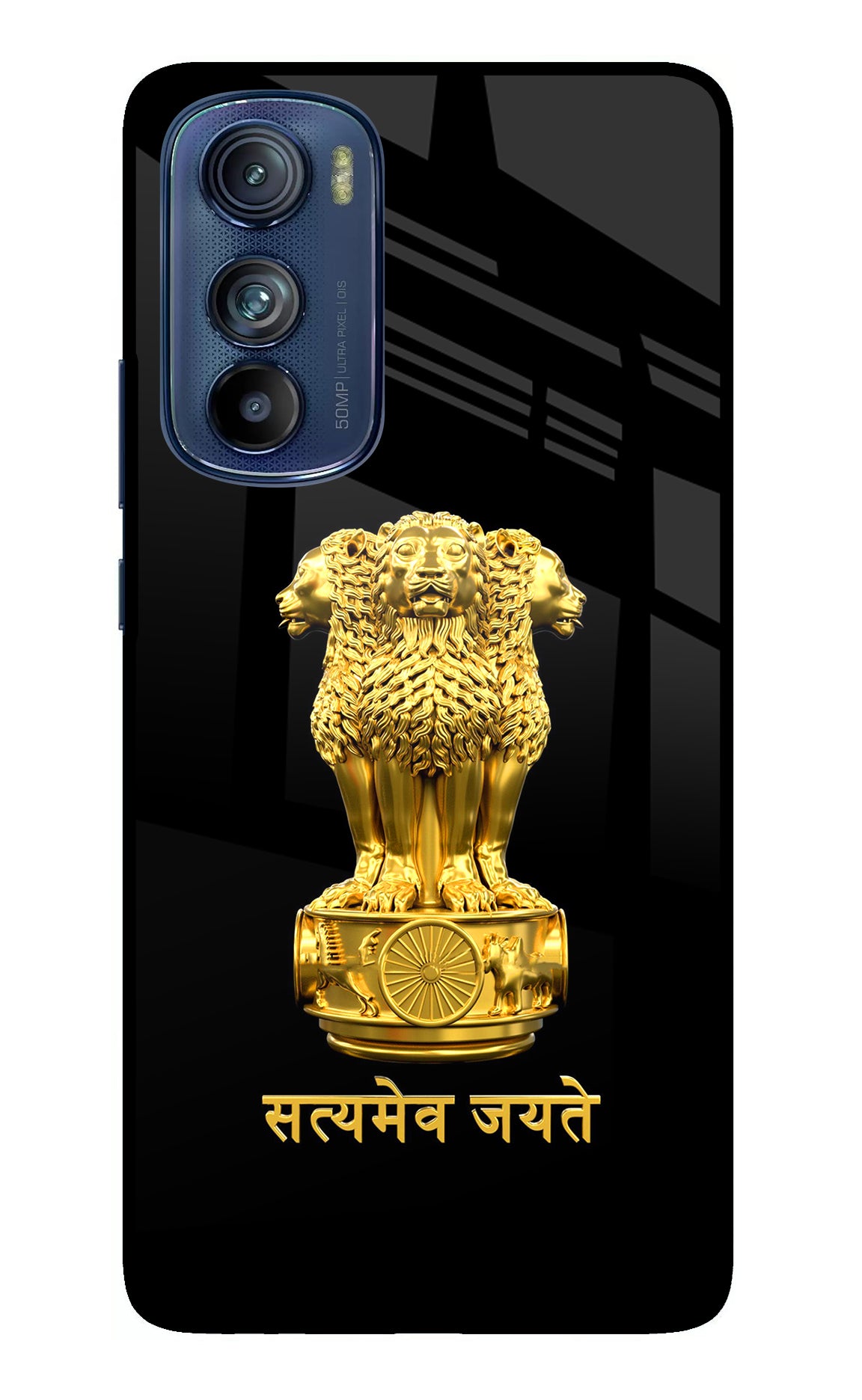 Satyamev Jayate Golden Moto Edge 30 Glass Case