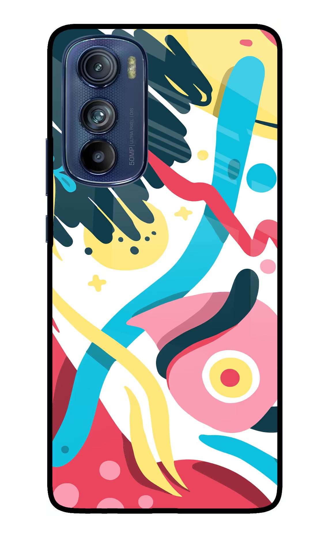Trippy Moto Edge 30 Glass Case Back Cover by Casekaro
