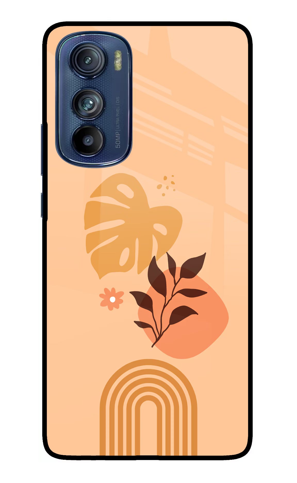 Bohemian Art Moto Edge 30 Glass Case Back Cover by Casekaro