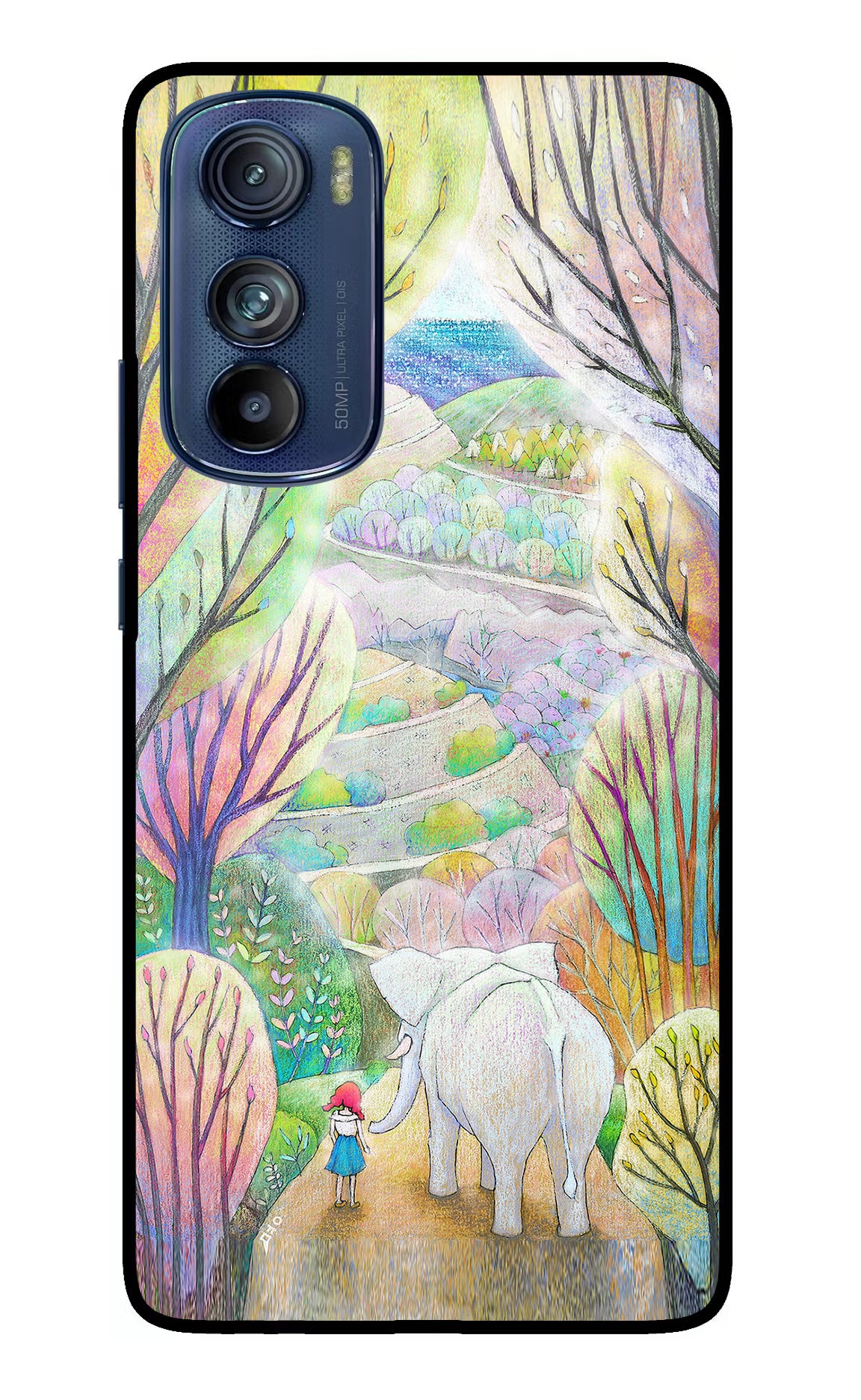Nature Painting Moto Edge 30 Glass Case Back Cover by Casekaro