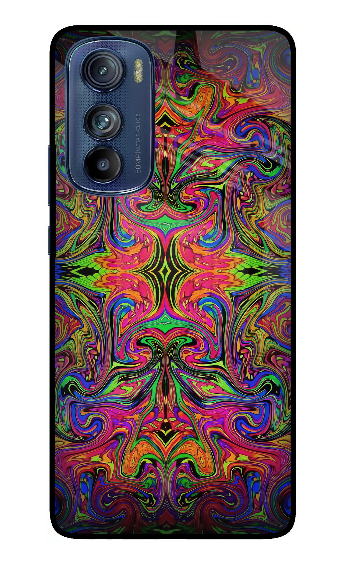 Psychedelic Art Moto Edge 30 Glass Case