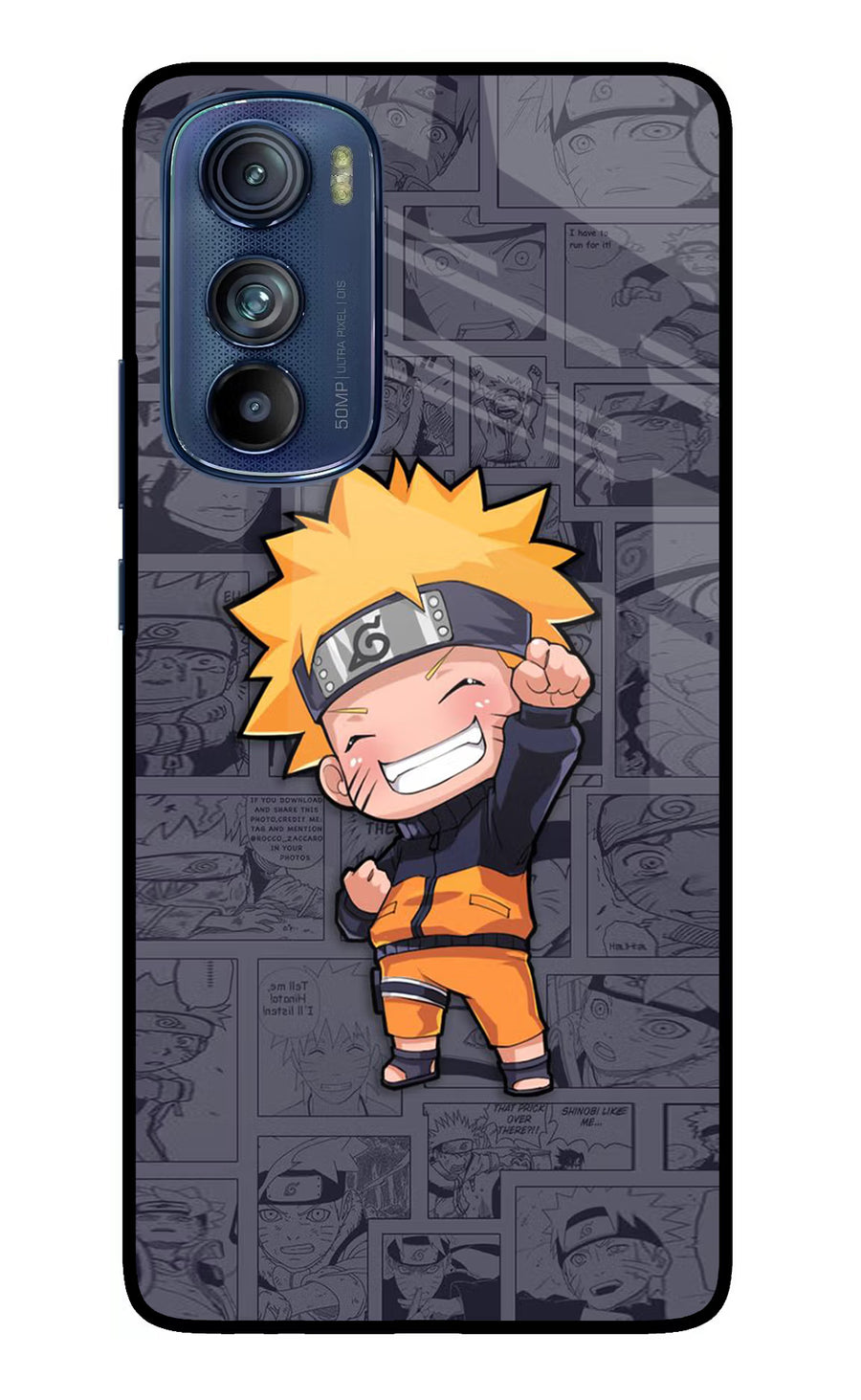 Chota Naruto Moto Edge 30 Back Cover, Glass case