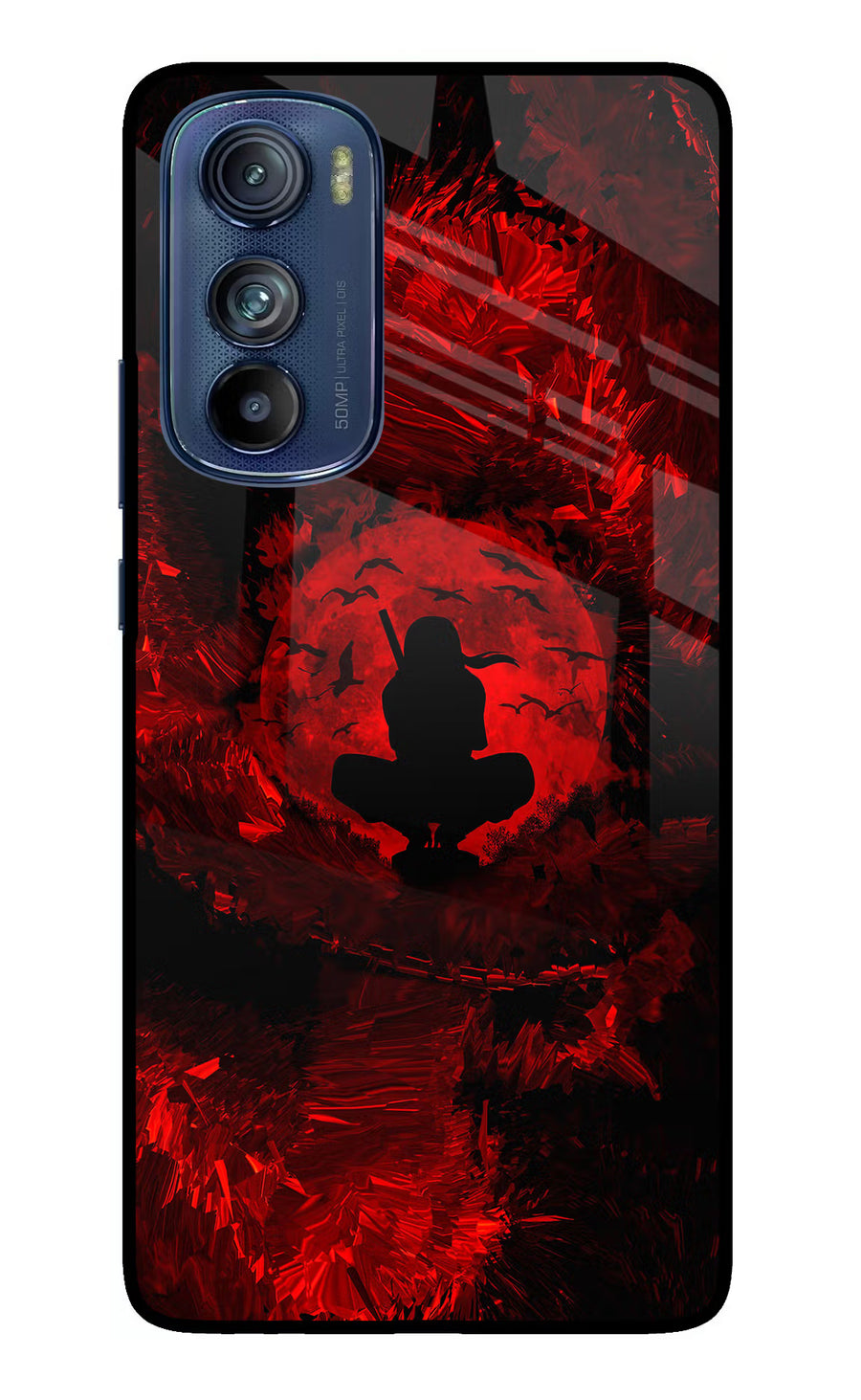 Itachi Uchiha Moto Edge 30 Back Cover, Glass case