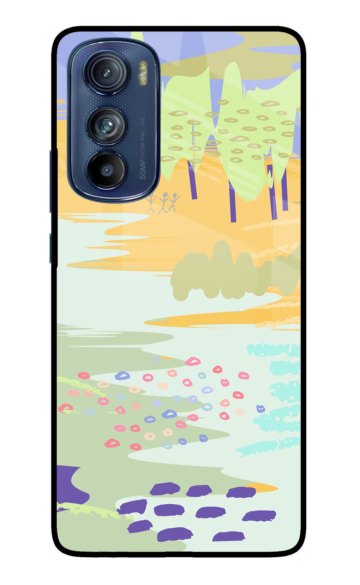 Scenery Moto Edge 30 Glass Case Back Cover by Casekaro