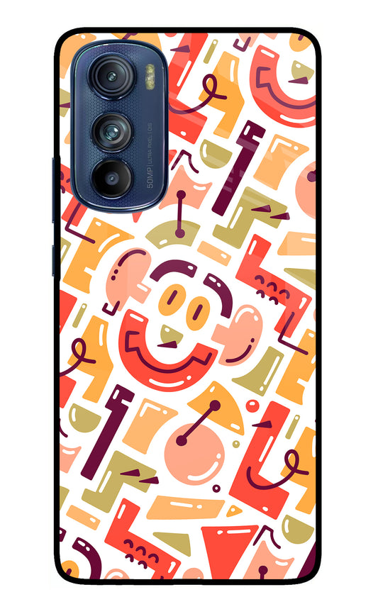 Doodle Pattern Moto Edge 30 Glass Case