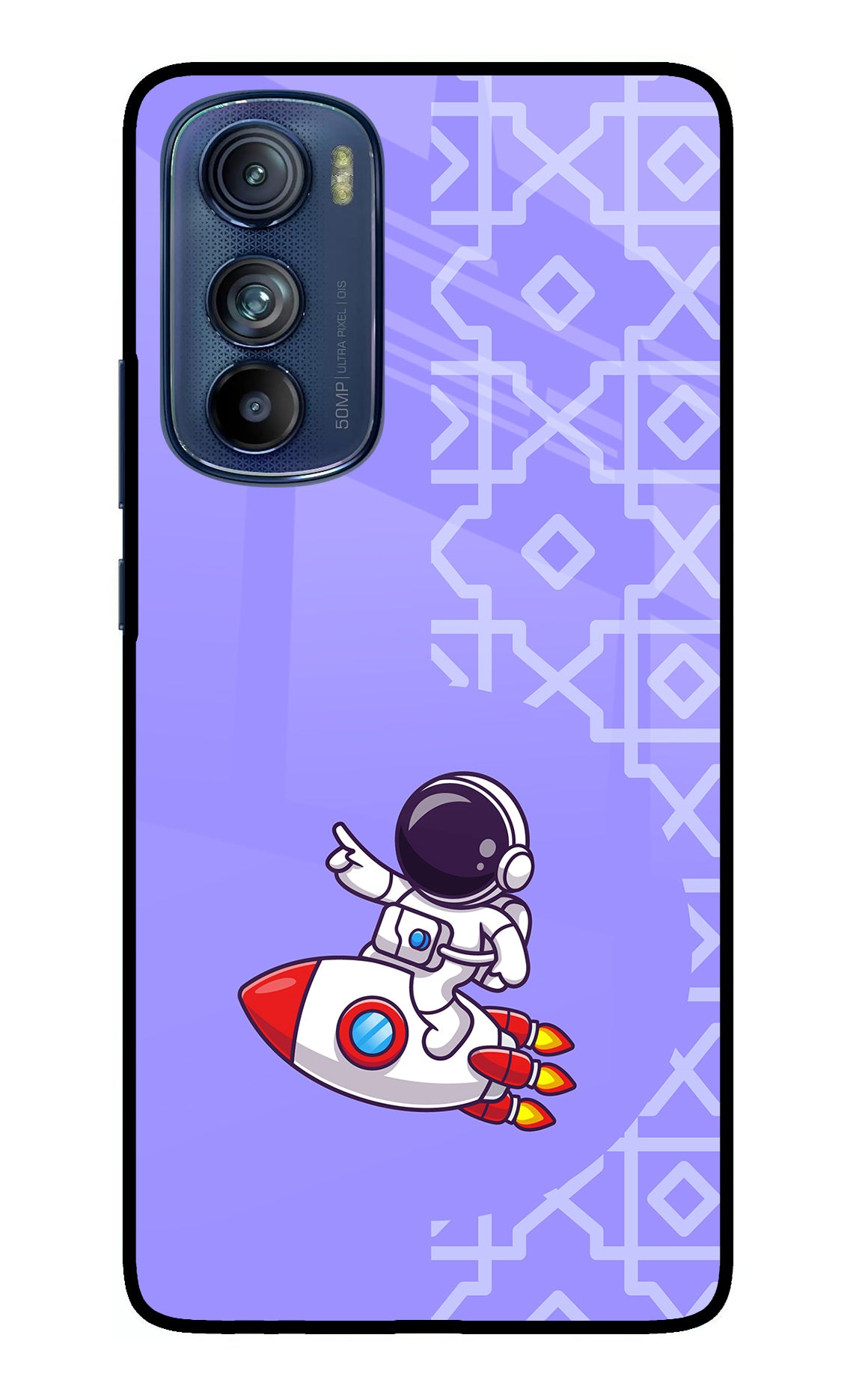 Cute Astronaut Moto Edge 30 Glass Case