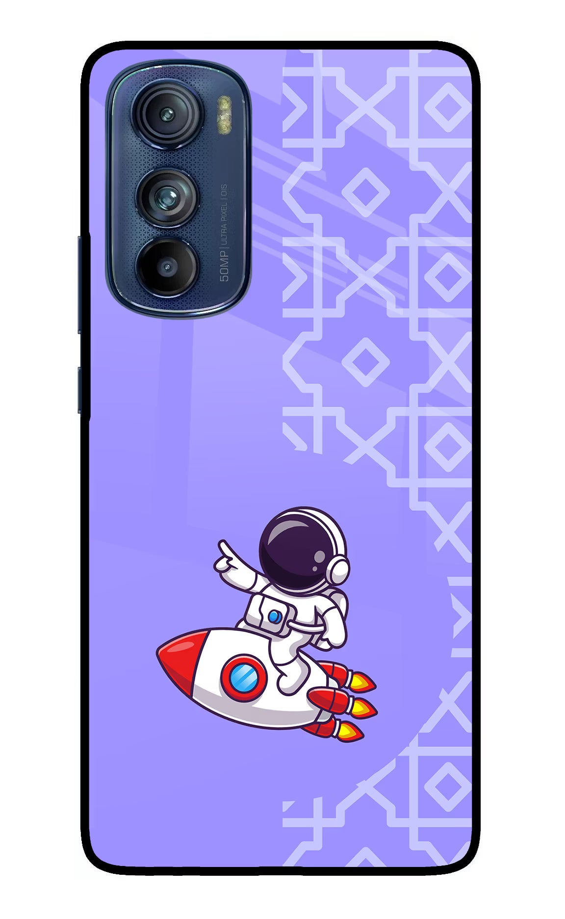 Cute Astronaut Moto Edge 30 Glass Case Back Cover by Casekaro