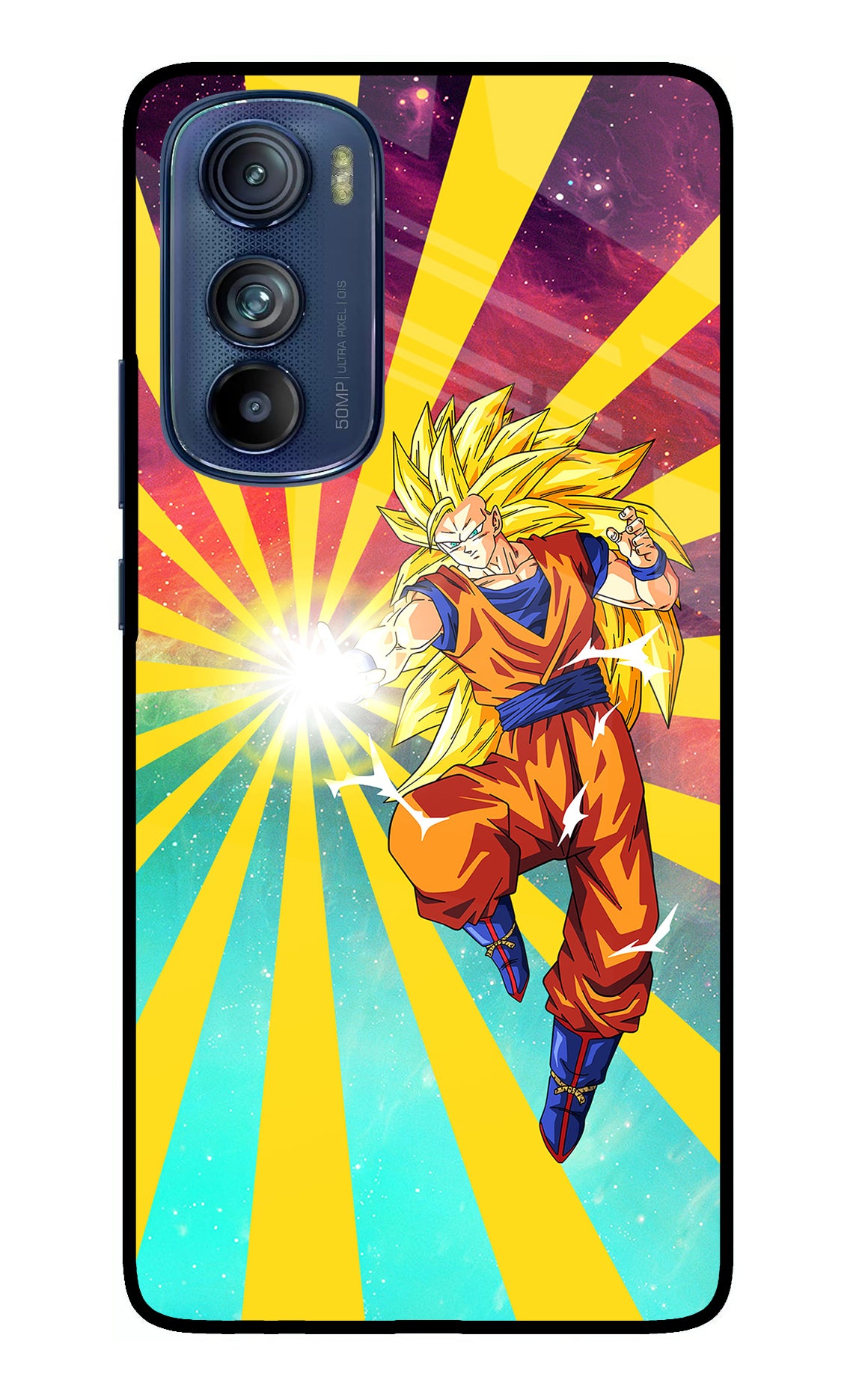 Goku Super Saiyan Moto Edge 30 Glass Case