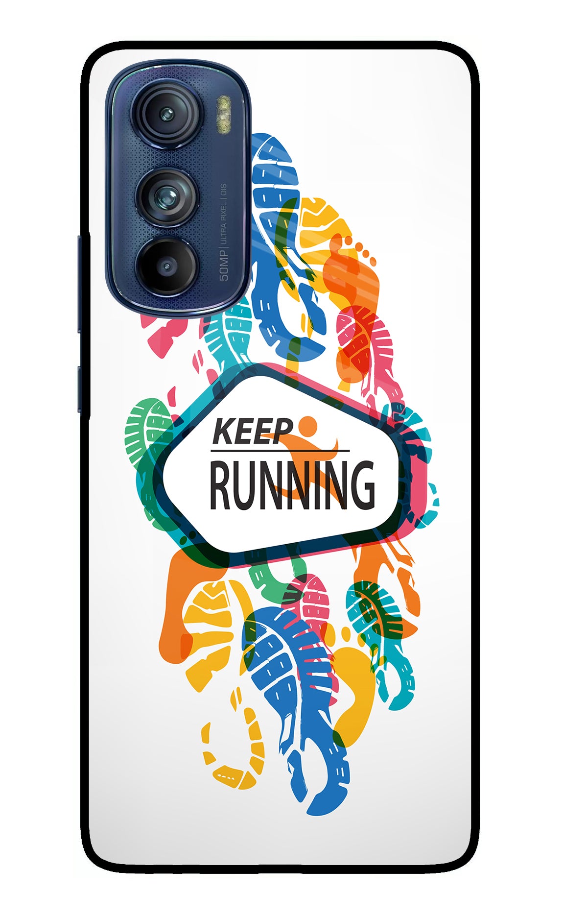 Keep Running Moto Edge 30 Glass Case