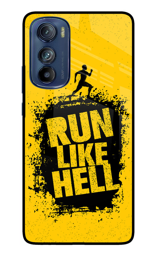 Run Like Hell Moto Edge 30 Glass Case