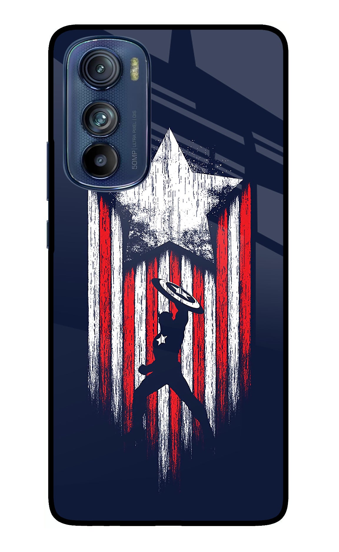 Captain America Marvel Art Moto Edge 30 Back Cover